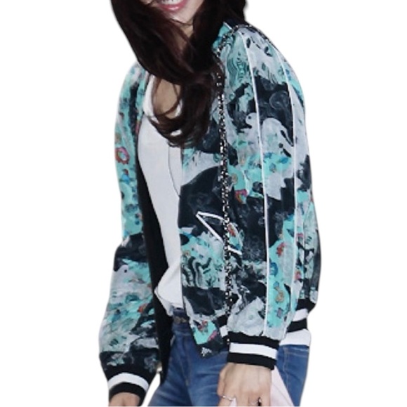 Zadig & Voltaire Billy Printed Reversible Bomber Jacket - Picture 2 of 9